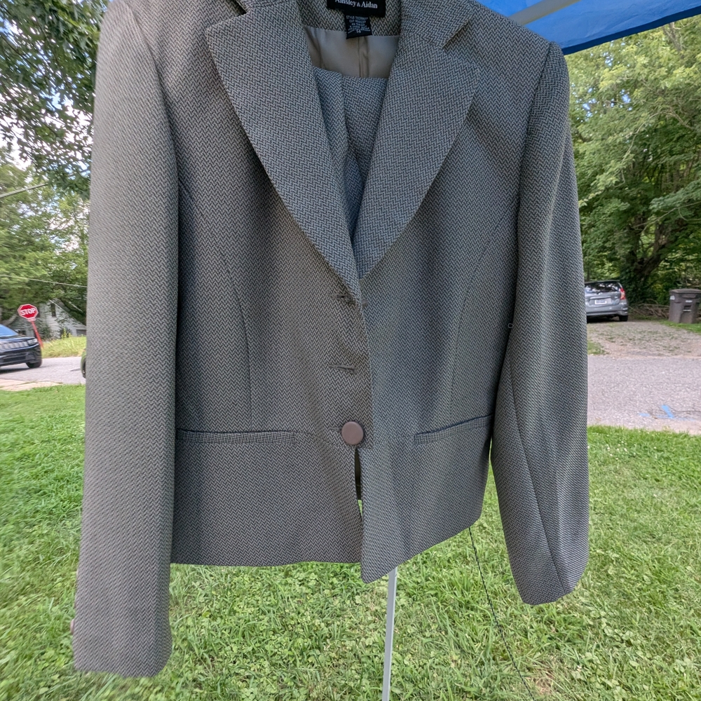 Ainsley & Aidan Gray Herringbone Blazer